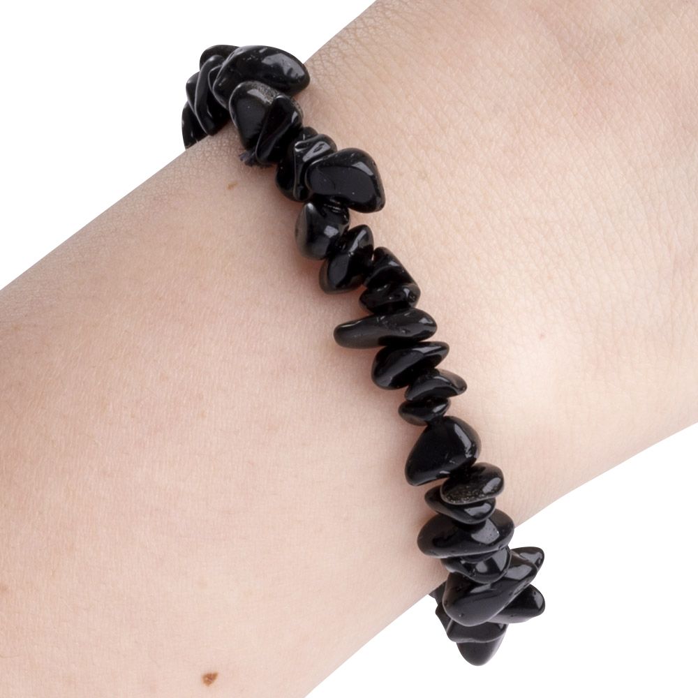 Black Obsidian Chip Bracelet