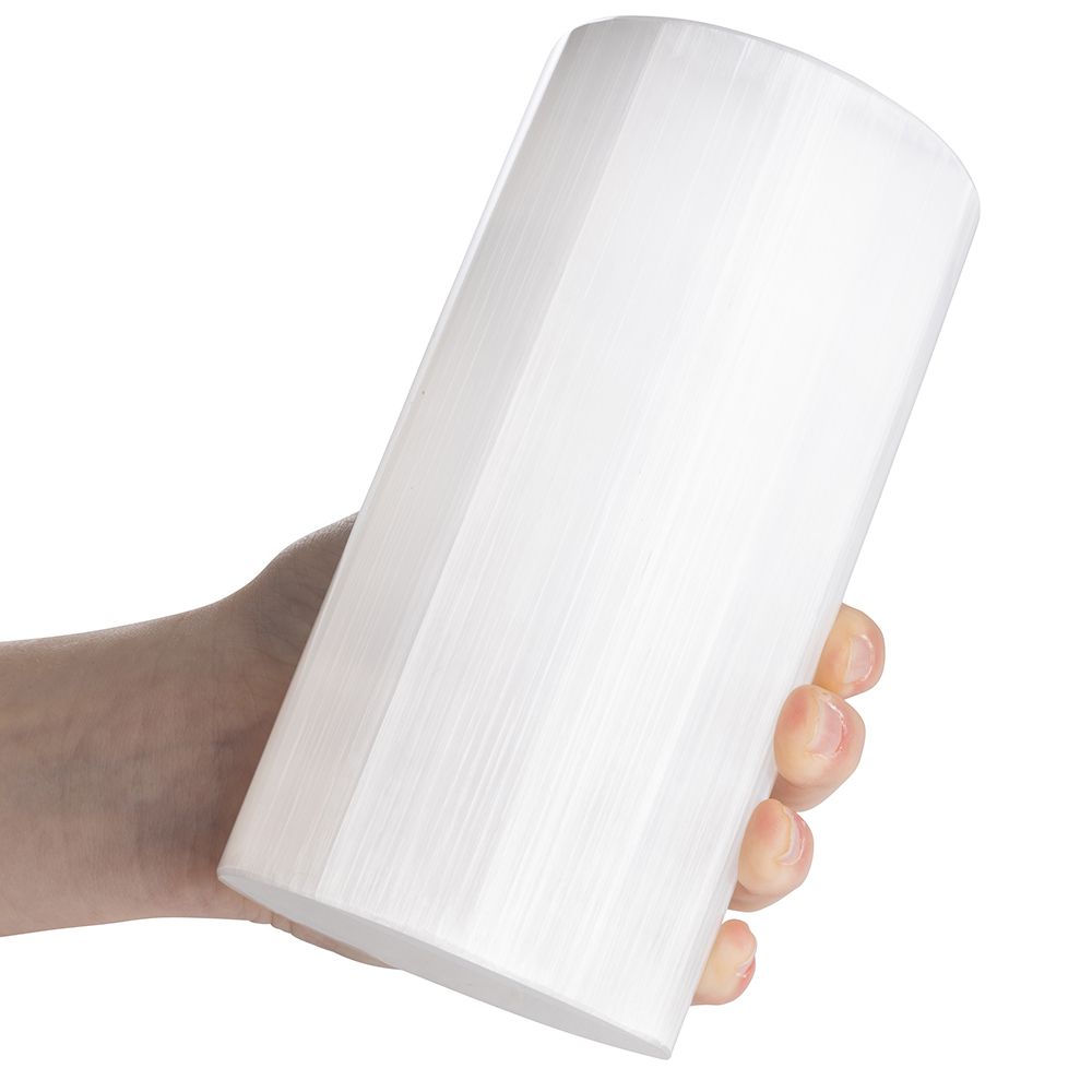 Selenite T-Light Holder Tall