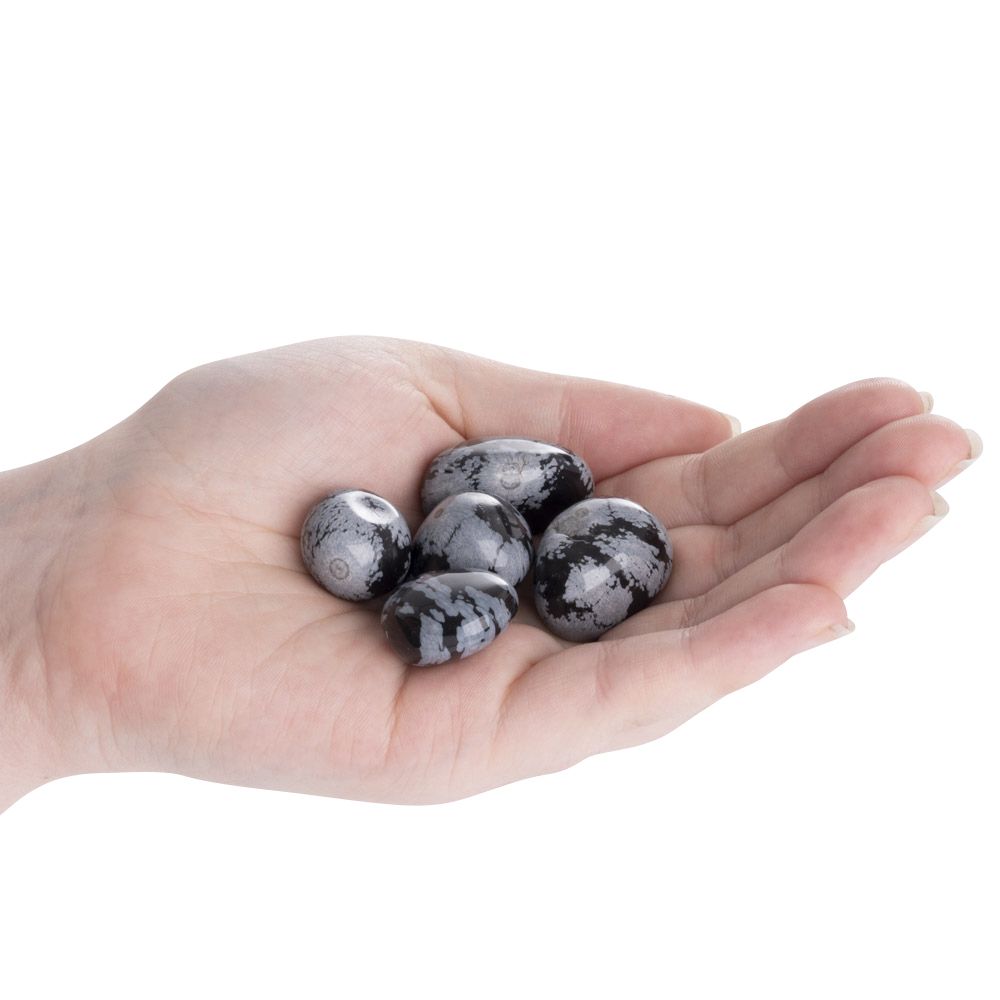 Obsidian Snowflake Tumblestone