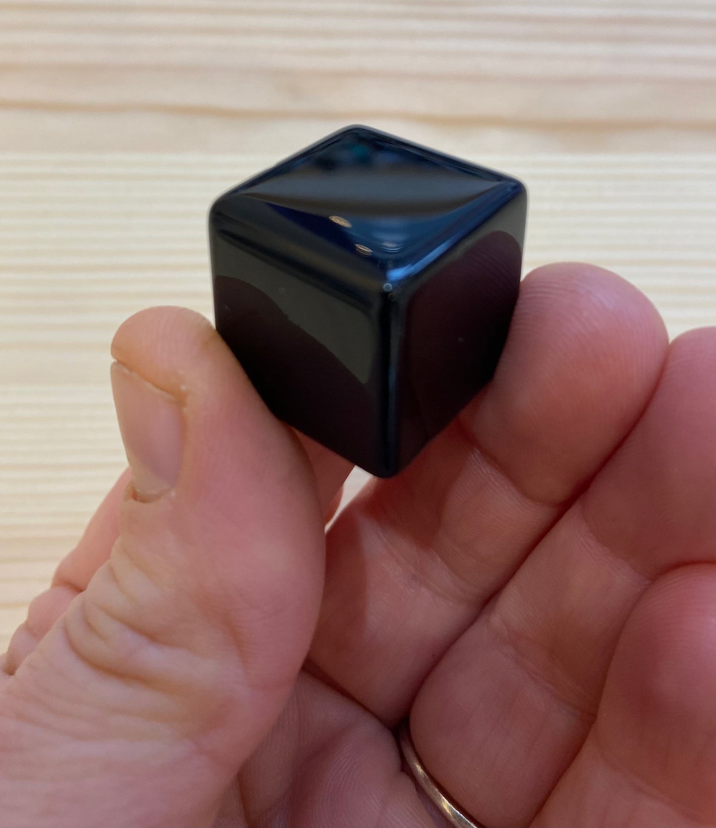 Black Obsidian Cube 20mm