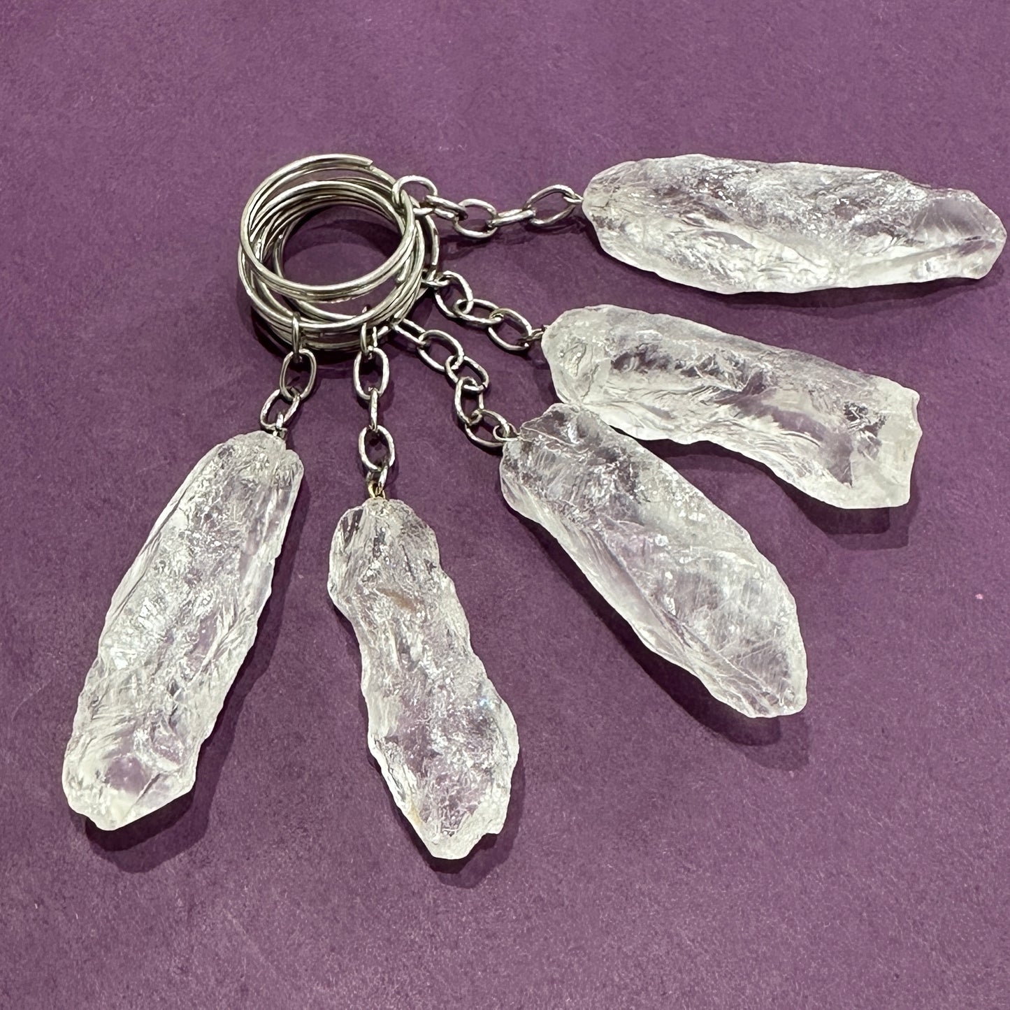 Clear Quartz Keyring