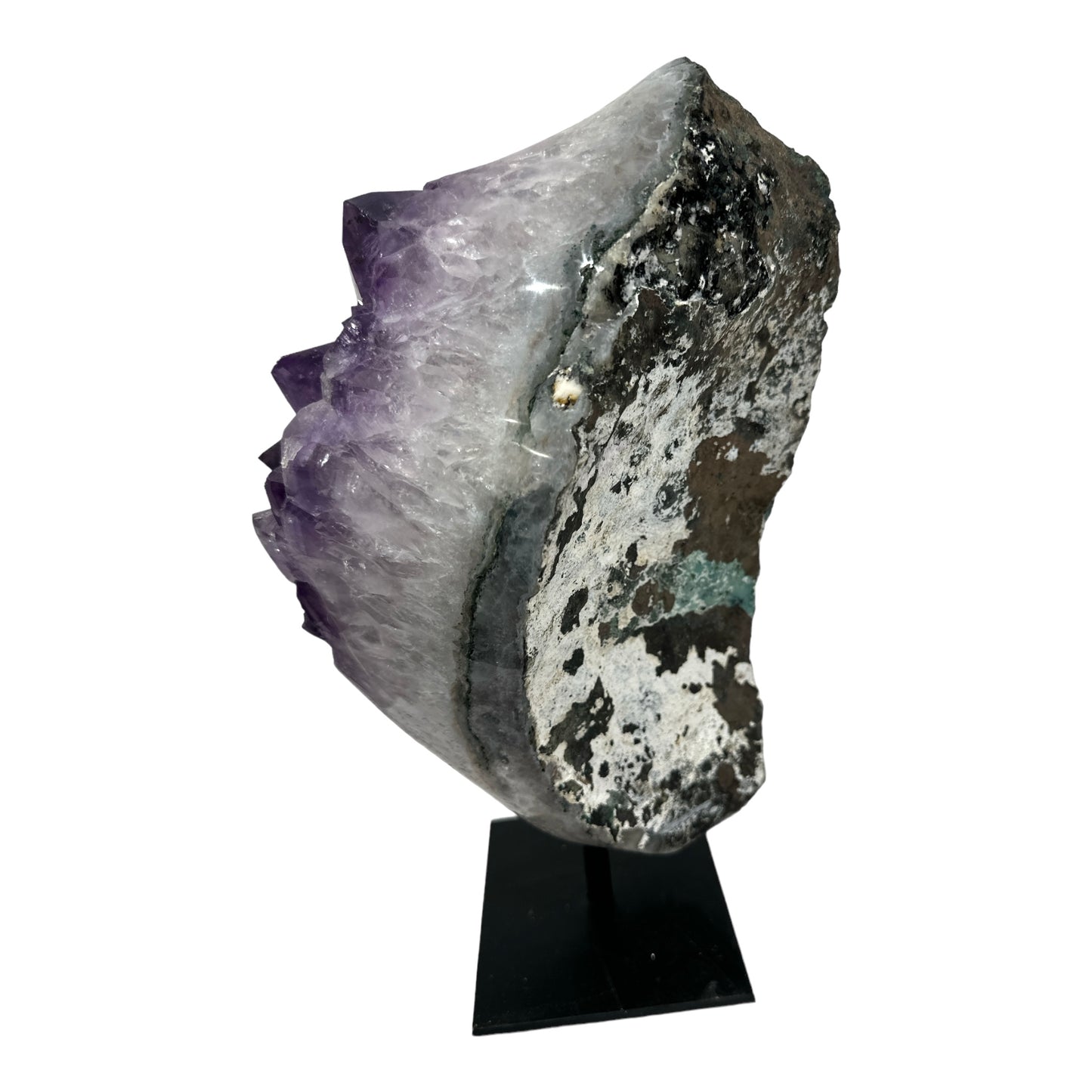 Polished Amethyst Druze on Stand