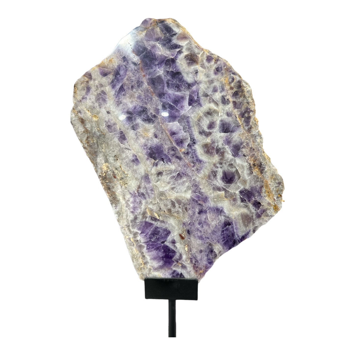Amethyst Chevron Slice on stand