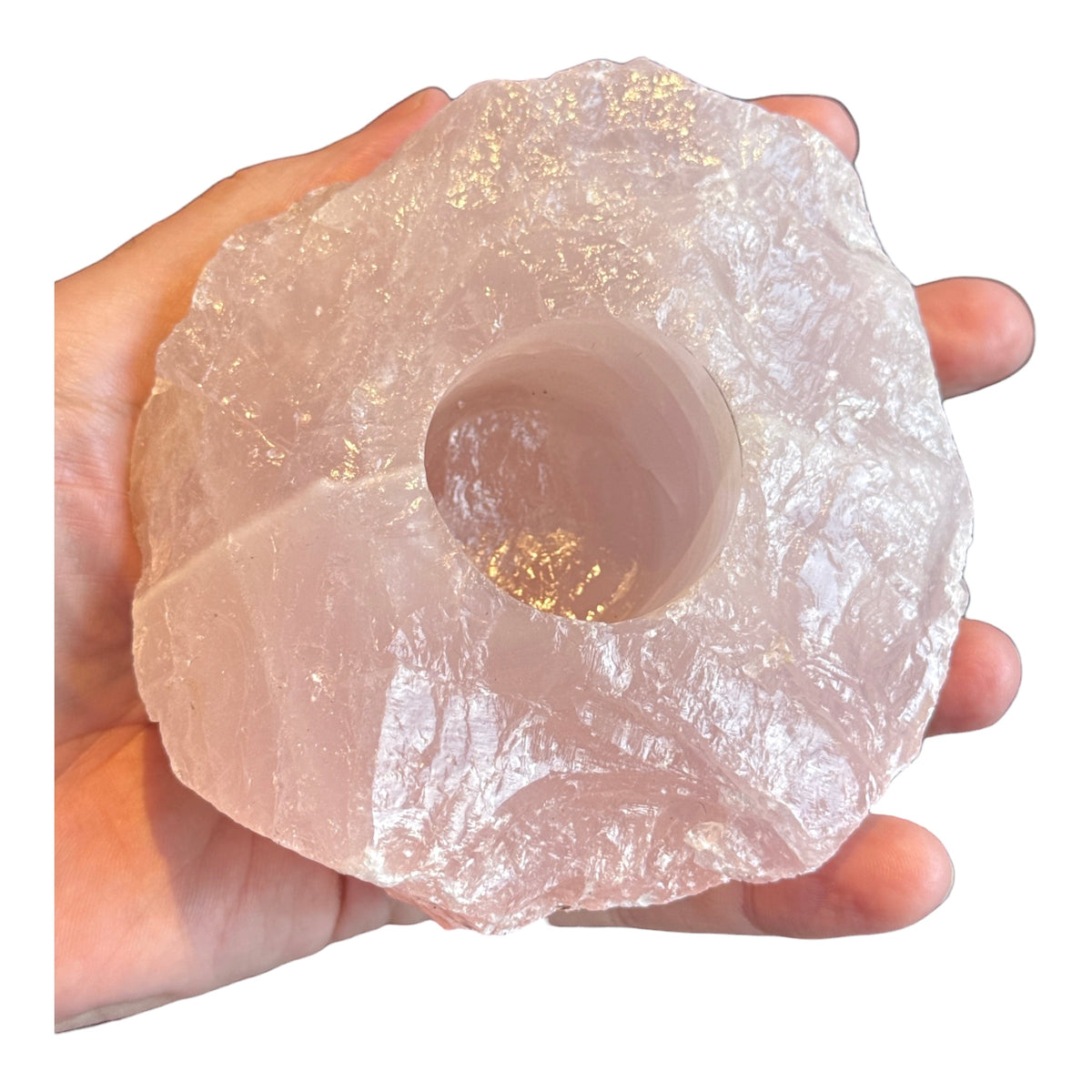 Rose Quartz Tea-Light Holder