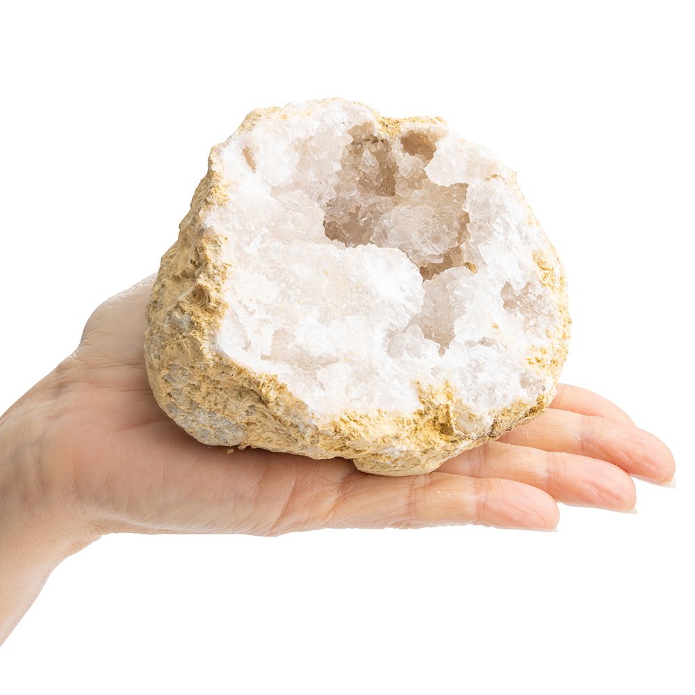 White Quartz Unbroken Geode 10-12cm
