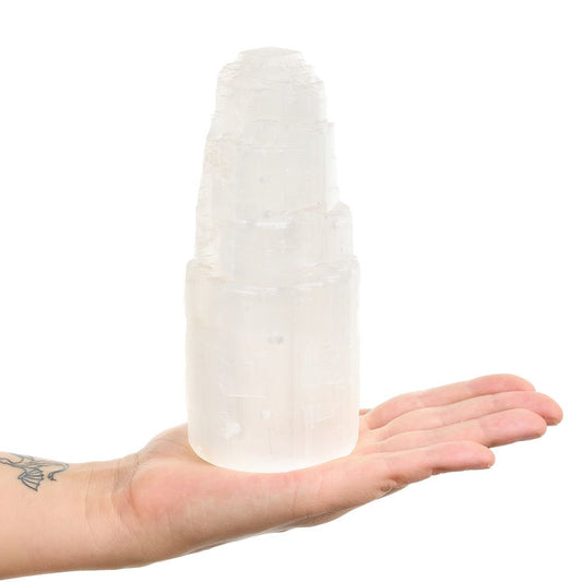 Selenite Mountain Lamp 15cm