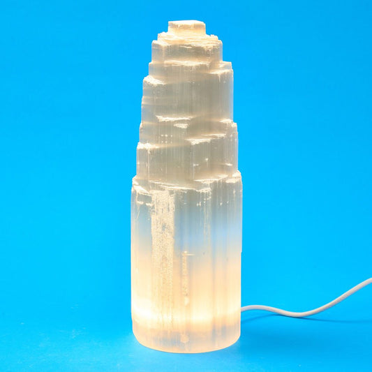 Selenite mountain lamp 20cm