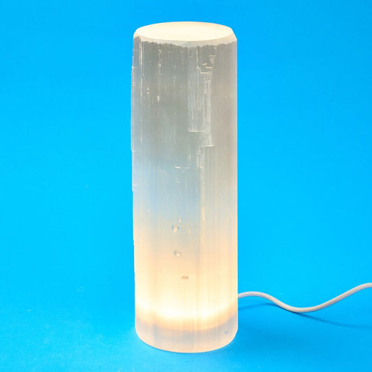 Flat top Selenite Lamp 20cm