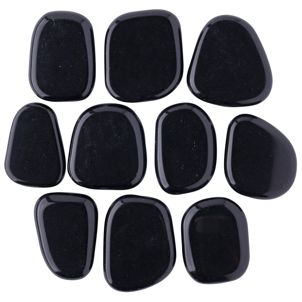 Black Obsidian Palm Stone Large AA Grade - Polished Crystal - Foto 6