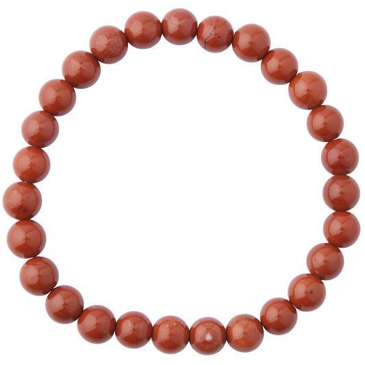 Red Jasper Bead Bracelet