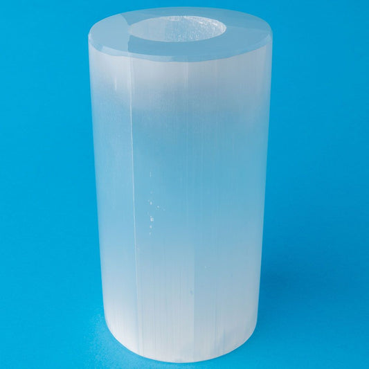 Selenite T-Light Holder Tall