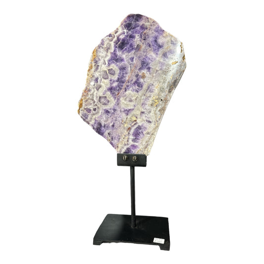 Amethyst Chevron Slice on stand